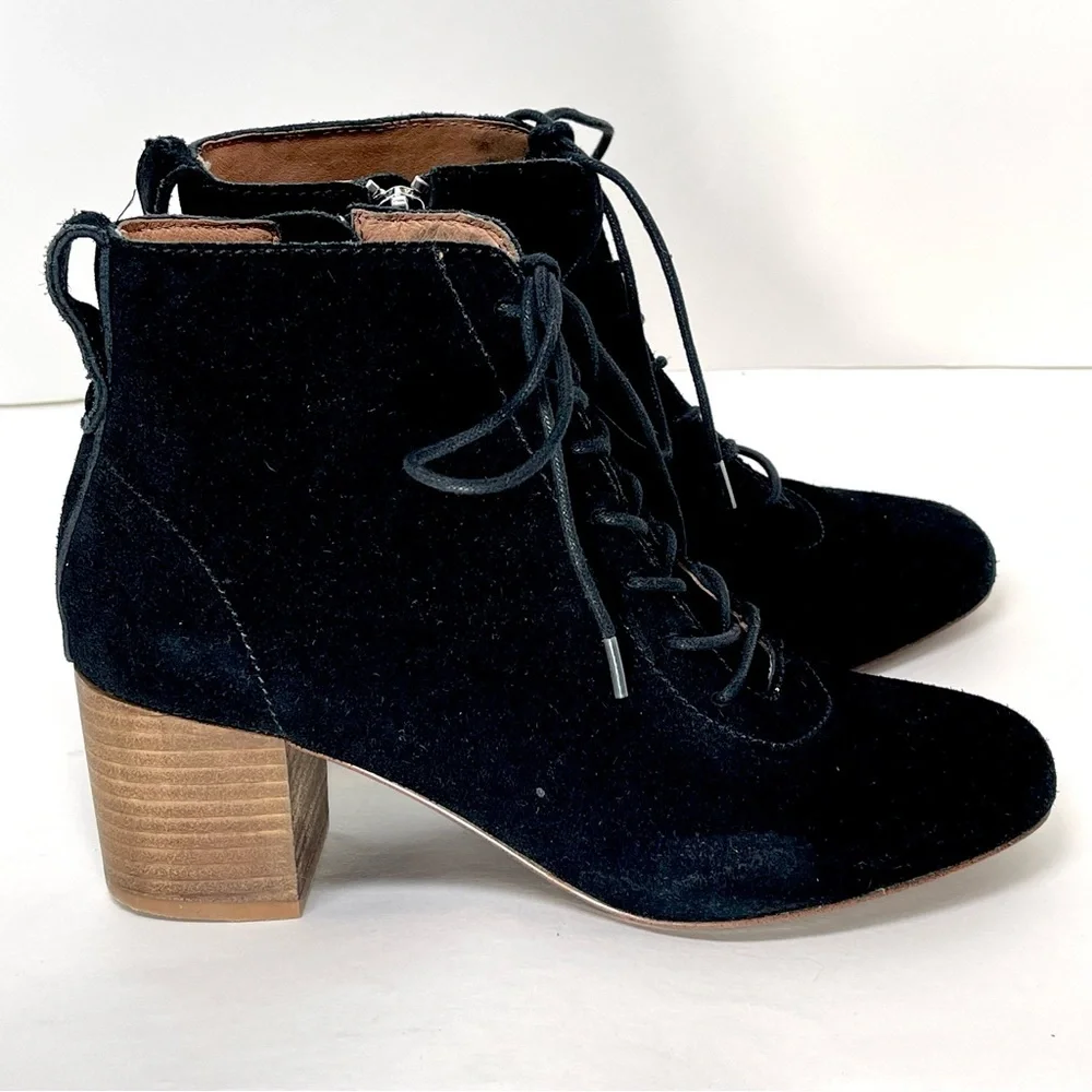MADEWELL Women’s The‎ Emilia Lace-Up Boot Size 6 Black